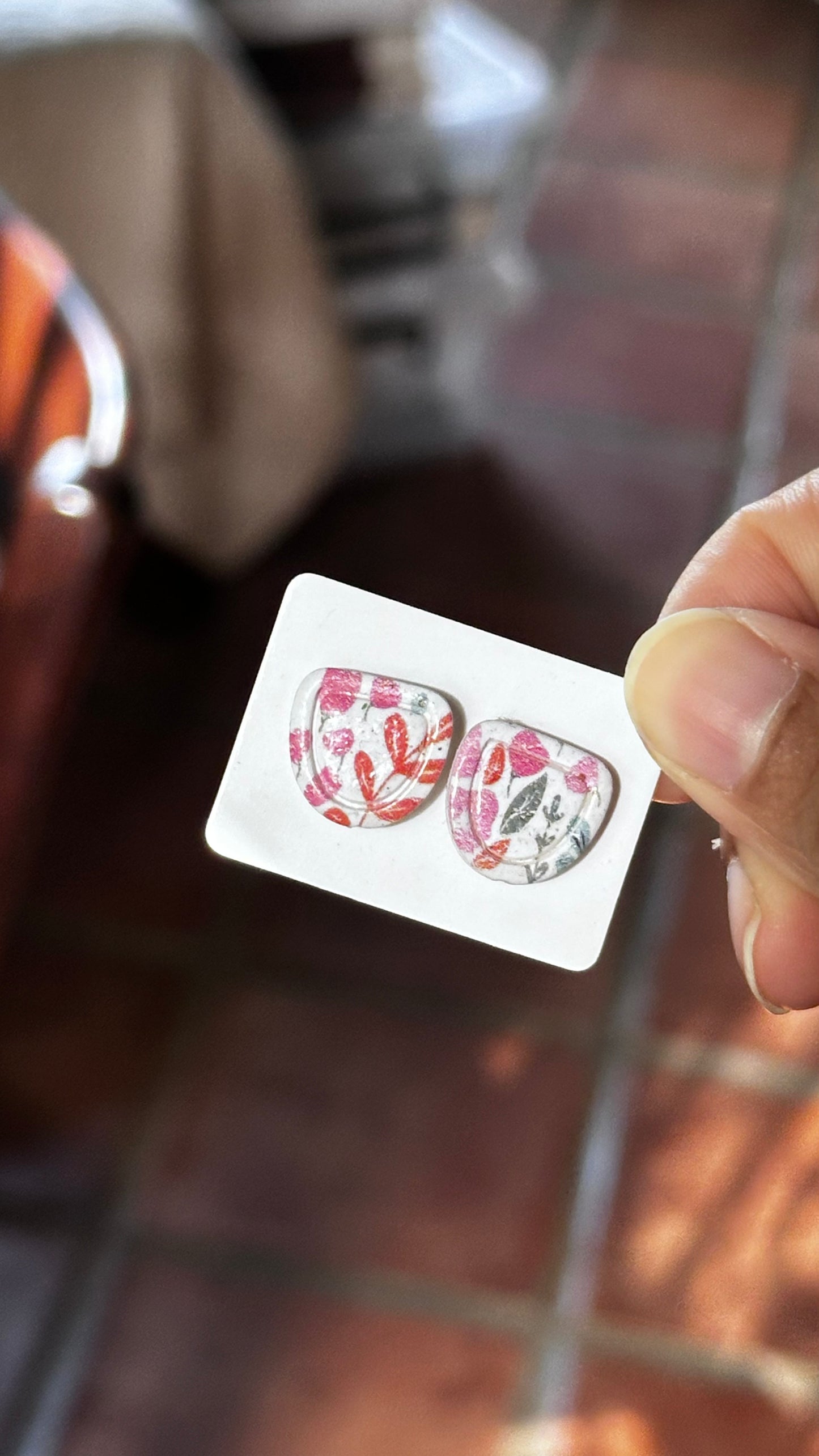 Retro Love Floral Studs
