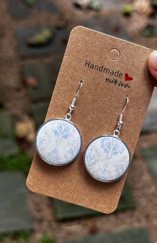 Baby Blues Baroque Circle Dangle